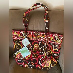 NWT discontinued Vera Bradley Poccini large tote with wristlet